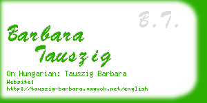 barbara tauszig business card